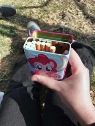 Size: 720x960 | Tagged: safe, pinkie pie, human, cigarette, irl, irl human, pencil case, photo