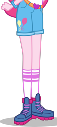 Size: 1661x3633 | Tagged: safe, artist:teentitansfan201, edit, pinkie pie, equestria girls, legend of everfree, boots, bracelet, clothes, jewelry, legs, pictures of legs, shorts, simple background, socks, solo, transparent background, vector, vector edit