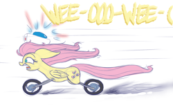 Size: 1280x800 | Tagged: safe, artist:heir-of-rick, fluttershy, original species, pegasus, pony, alarm, colored sketch, driving, female, floppy ears, frown, hat, mare, nurse hat, open mouth, ponycycle, screaming, sketch, solo, wat, wheelpone, wide eyes, windswept mane
