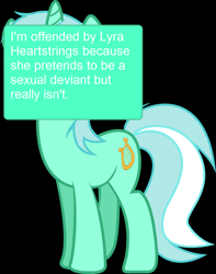 Size: 900x1140 | Tagged: safe, lyra heartstrings, meta, offensive ponies, text, troll logic