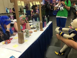 Size: 4032x3024 | Tagged: safe, princess celestia, princess luna, human, bronycon, bronycon 2018, celestia is not amused, clothes, cosplay, costume, goddammit nappa, irl, irl human, luna is not amused, meme, nappa, photo, unamused