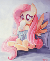 Size: 800x976 | Tagged: safe, artist:sewyouplushiethings, fluttershy, pegasus, pony, bottomless, clothes, coffee mug, cute, female, mare, mug, partial nudity, shyabetes, solo, sweater, sweatershy