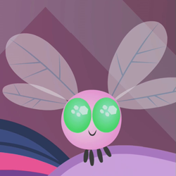 Size: 513x513 | Tagged: safe, derpibooru import, screencap, twilight sparkle, parasprite, swarm of the century