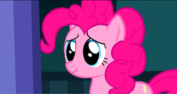 Size: 1360x730 | Tagged: safe, screencap, pinkie pie, pony, baby cakes, smiling, solo