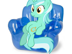 Size: 800x600 | Tagged: safe, lyra heartstrings, chair, inflatable, sitting lyra, sofa