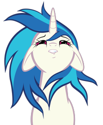 Size: 2550x3094 | Tagged: safe, artist:qtmarx, dj pon-3, vinyl scratch, pony, unicorn, female, floppy ears, hooves, horn, implied orgasm, mare, simple background, solo, teeth, transparent background, vector