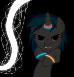 Size: 1827x1905 | Tagged: safe, artist:120percentcool, dj pon-3, vinyl scratch, pony, unicorn, glowstick, solo