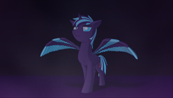 Size: 3840x2160 | Tagged: safe, artist:dark_wind, derpibooru exclusive, derpibooru import, oc, oc only, oc:dark wind, alicorn, pony, alicorn oc, colored wings, dark background, horn, mist, multicolored wings, simple background, solo, spread wings, wallpaper, wings