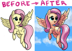 Size: 1477x1041 | Tagged: safe, artist:itsthinking, artist:mcponyponypony, fluttershy, pegasus, pony, how to draw, solo, tutorial, video, video tutorial