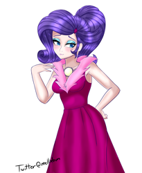 Size: 1800x2200 | Tagged: safe, artist:melliedraws, rarity, human, she's all yak, armpits, clothes, dress, humanized, nail polish, solo