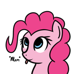 Size: 919x884 | Tagged: safe, artist:neuro, pinkie pie, earth pony, pony, bust, female, mare, mlem, portrait, silly, simple background, solo, tongue out, transparent background