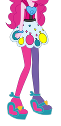 Size: 3000x6167 | Tagged: safe, artist:teentitansfan201, edit, pinkie pie, equestria girls, rainbow rocks, absurd resolution, balloon, bracelet, cropped, heart, high heels, jewelry, legs, pictures of legs, simple background, solo, transparent background, vector, vector edit, welcome to the show