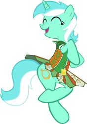 Size: 2746x3909 | Tagged: safe, artist:jerick, idw, lyra heartstrings, pony, unicorn, bipedal, clothes, dancing, dress, eyes closed, happy, idw showified, irish, lyrish, saint patrick's day, simple background, solo, transparent background, vector