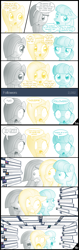 Size: 1207x3824 | Tagged: safe, artist:thealjavis, coco pommel, fluttershy, marble pie, pegasus, pony, adorable distress, ask the shy-tri, cocobetes, cute, dialogue, floppy ears, hiatus, marblebetes, open mouth, overwhelmed, shrunken pupils, simple background, smiling, speech bubble, the council of shy ponies, trio, tumblr, unsure, wavy mouth, white background, wide eyes