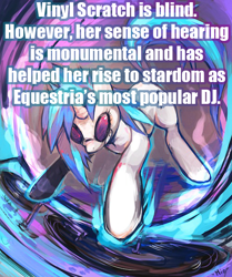 Size: 500x597 | Tagged: safe, dj pon-3, vinyl scratch, pony, unicorn, caption, headcanon, mlp-headcanons, text