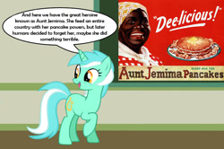 Size: 887x588 | Tagged: safe, lyra heartstrings, aunt jemima, chalkboard, hilarious in hindsight, human studies101 with lyra