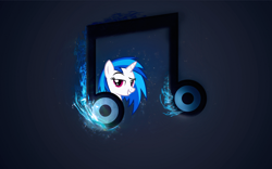 Size: 1920x1200 | Tagged: safe, artist:vividkinz, dj pon-3, vinyl scratch, pony, unicorn, female, horn, mare, solo, two toned mane, white coat