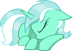 Size: 5000x3529 | Tagged: safe, artist:kalleflaxx, lyra heartstrings, pony, unicorn, .svg available, absurd resolution, eyes closed, prone, simple background, sleeping, solo, transparent background, vector