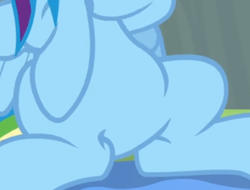 Size: 486x370 | Tagged: safe, derpibooru import, screencap, rainbow dash, pegasus, pony, rainbow falls, belly, cropped, featureless crotch, pictures of bellies, sitting, solo