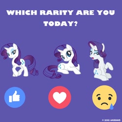 Size: 960x960 | Tagged: safe, rarity, pony, unicorn, emoji, facebook, official, rarity month