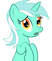 Size: 436x504 | Tagged: safe, lyra heartstrings, pony, unicorn, g4, conspiracy lyra, female, green coat, horn, looking at you, mare, meme, open mouth, simple background, solo, template, text, two toned mane, vector, white background