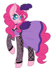 Size: 1212x1592 | Tagged: safe, artist:chaostrical, pinkie pie, earth pony, pony, base used, saloon dress, saloon pinkie, simple background, solo, transparent background