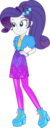 Size: 2481x6349 | Tagged: safe, artist:digimonlover101, rarity, better together, equestria girls, festival filters, bolero jacket, clothes, dress, female, geode of shielding, high heels, magical geodes, music festival outfit, shoes, simple background, solo, transparent background, vector