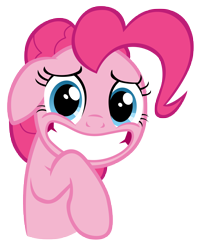 Size: 7000x8700 | Tagged: safe, artist:tardifice, pinkie pie, earth pony, pony, the saddle row review, absurd resolution, faic, sheepish grin, simple background, solo, transparent background, vector