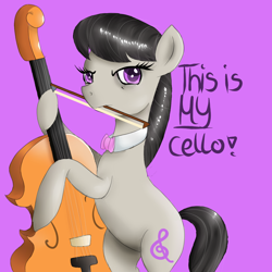 Size: 1200x1200 | Tagged: safe, artist:lisa400, octavia melody, earth pony, pony, angry, cello, musical instrument, solo
