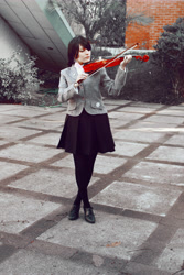 Size: 3456x5184 | Tagged: safe, artist:fukitsuline, octavia melody, human, absurd resolution, cosplay, irl, irl human, musical instrument, photo, solo