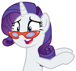 Size: 3006x2841 | Tagged: safe, artist:sketchmcreations, rarity, pony, unicorn, she's all yak, female, glasses, mare, open mouth, raised hoof, rarity's glasses, simple background, transparent background, vector