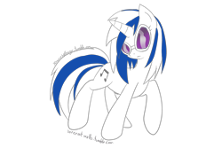 Size: 3000x2000 | Tagged: safe, dj pon-3, vinyl scratch, pony, unicorn, /mlp/, 30 minute art challenge, solo