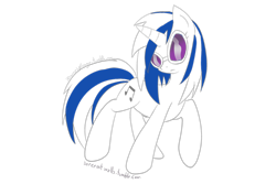 Size: 1280x853 | Tagged: safe, artist:barefootwalls, dj pon-3, vinyl scratch, pony, unicorn, 30 minute art challenge, female, mare, solo