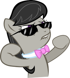 Size: 880x978 | Tagged: safe, artist:haetran, artist:mellowbloom, octavia melody, earth pony, pony, come at me bro, reaction image, simple background, solo, sunglasses, transparent background, vector