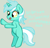 Size: 794x763 | Tagged: safe, artist:kai-t-linbee, lyra heartstrings, pony, unicorn, female, green coat, horn, mare, two toned mane