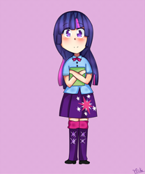 Size: 1376x1650 | Tagged: safe, artist:mika-chan404, derpibooru import, twilight sparkle, human, equestria girls outfit, humanized, solo