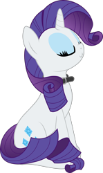 Size: 1756x2938 | Tagged: safe, artist:eagle1division, rarity, pony, unicorn, behaving like a cat, collar, eyes closed, female, mare, regal, simple background, sitting, solo, transparent background, vector