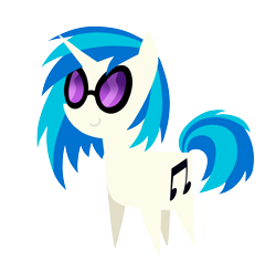 Size: 1700x1600 | Tagged: safe, artist:diigii-doll, dj pon-3, vinyl scratch, pony, unicorn, chibi, cutie mark, female, glasses, hooves, horn, mare, pointy ponies, simple background, smiling, solo, sunglasses, transparent background, vector