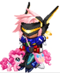 Size: 510x620 | Tagged: safe, pinkie pie, earth pony, pony, armor, gaia online, mecha, mecha armor, purse