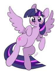 Size: 600x800 | Tagged: safe, artist:bartolomeus_, derpibooru import, twilight sparkle, twilight sparkle (alicorn), alicorn, pony, blushing, cute, female, mare, simple background, solo, starry eyes, twiabetes, white background, wingding eyes