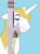 Size: 427x578 | Tagged: safe, artist:hereward, prince blueblood, princess celestia, alicorn, pony, 1000 hours in ms paint, castle, giant pony, macro