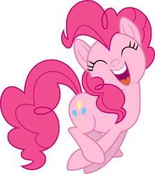Size: 7000x7858 | Tagged: safe, artist:luckreza8, pinkie pie, earth pony, pony, my little pony: the movie, .svg available, absurd resolution, cute, diapinkes, eyes closed, irrational exuberance, jumping, open mouth, simple background, smiling, solo, transparent background, vector
