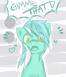 Size: 3000x3500 | Tagged: safe, artist:lyraliciouslyra, lyra heartstrings, pony, unicorn, ask, female, green coat, horn, mare, two toned mane