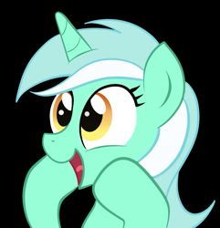 Size: 1069x1110 | Tagged: safe, artist:gsphere, lyra heartstrings, pony, unicorn, black background, excited, simple background, smiling, solo, vector, want