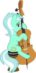 Size: 3999x7921 | Tagged: safe, artist:lykas13, lyra heartstrings, pony, unicorn, absurd resolution, cello, lidded eyes, musical instrument, simple background, sitting, solo, stool, transparent background, vector