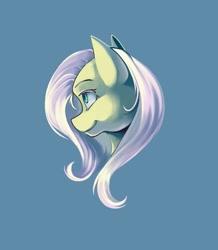 Size: 653x748 | Tagged: safe, artist:partycannoninc, fluttershy, pegasus, pony, bust, looking away, looking up, portrait, simple background, solo