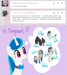 Size: 800x900 | Tagged: safe, artist:verminshy, dj pon-3, vinyl scratch, pony, unicorn, female, foal, horn, mare, white coat