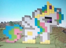 Size: 384x279 | Tagged: safe, artist:theanimefanz, princess celestia, alicorn, pony, minecraft, minecraft pixel art, pixel art