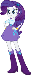 Size: 5000x12107 | Tagged: safe, artist:twilirity, rarity, human, equestria girls, equestria girls (movie), absurd resolution, belt, boots, clothes, female, hands on hip, shoes, simple background, skirt, solo, transparent background, updated, vector