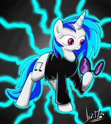 Size: 850x943 | Tagged: safe, artist:chocolatechilla, dj pon-3, vinyl scratch, pony, unicorn, glasses, lightning